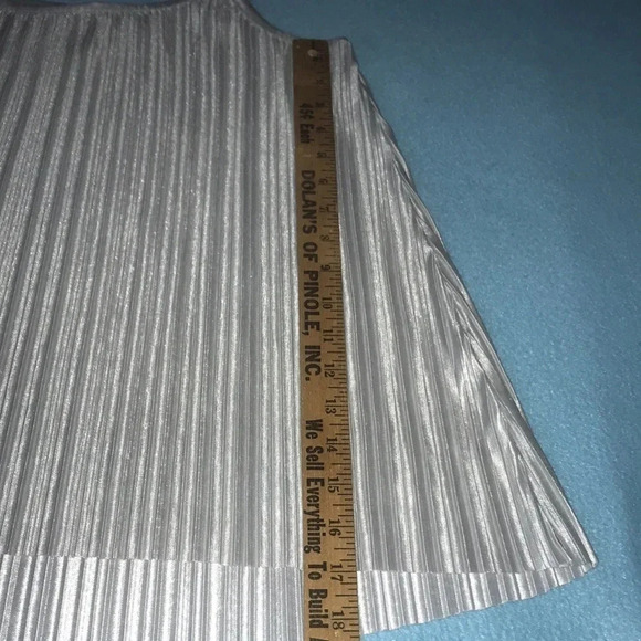 H&M shimmering pleated spaghetti strap tank top NEW size S - Picture 5 of 6